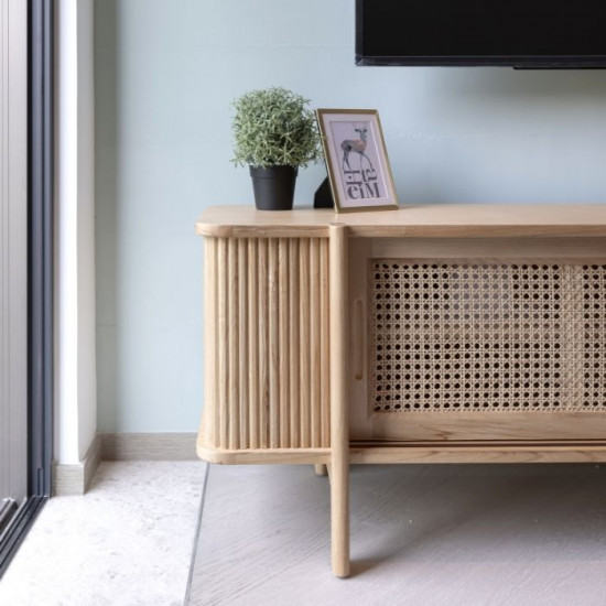 rattan media table